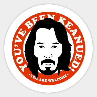 Keanued ORANGE Sticker